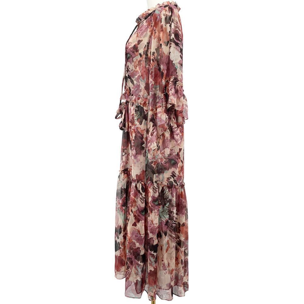 Misa Los Angeles Marcele Ruffled V-Neck Maxi Dress in Floral Dream Size XS - Picture 9 of 14